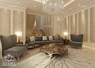 Luxury villa modern living room design