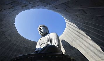 Tadao Ando's "head-out Buddha" creates ample opportunities for reflection, both spiritual and literal