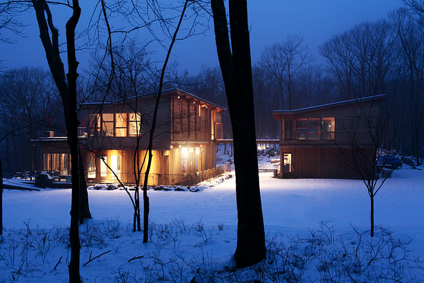 Winter view of the Hudson Valley Country House