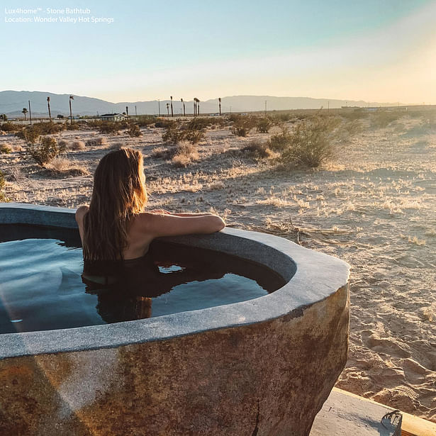 Outddor Stone Bathtub