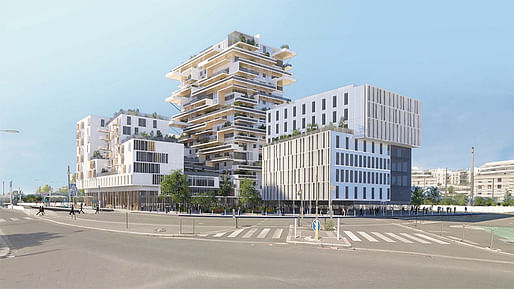 The 18-story wooden residential high-rise Tour Hypérion designed by Jean-Paul Viguier & Associés was <a href="https://archinect.com/news/article/149935481/two-wooden-towers-to-rise-in-bordeaux">announced</a> for the city of Bordeaux in 2016 as France's first timber tower. The model project is expected to be completed this year.