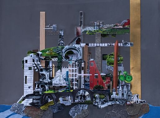 'Magnetic Fields' by Tatiana Bilbao Estudio + Rodolfo Díaz Cervantes, Collage, mixed media on paper.