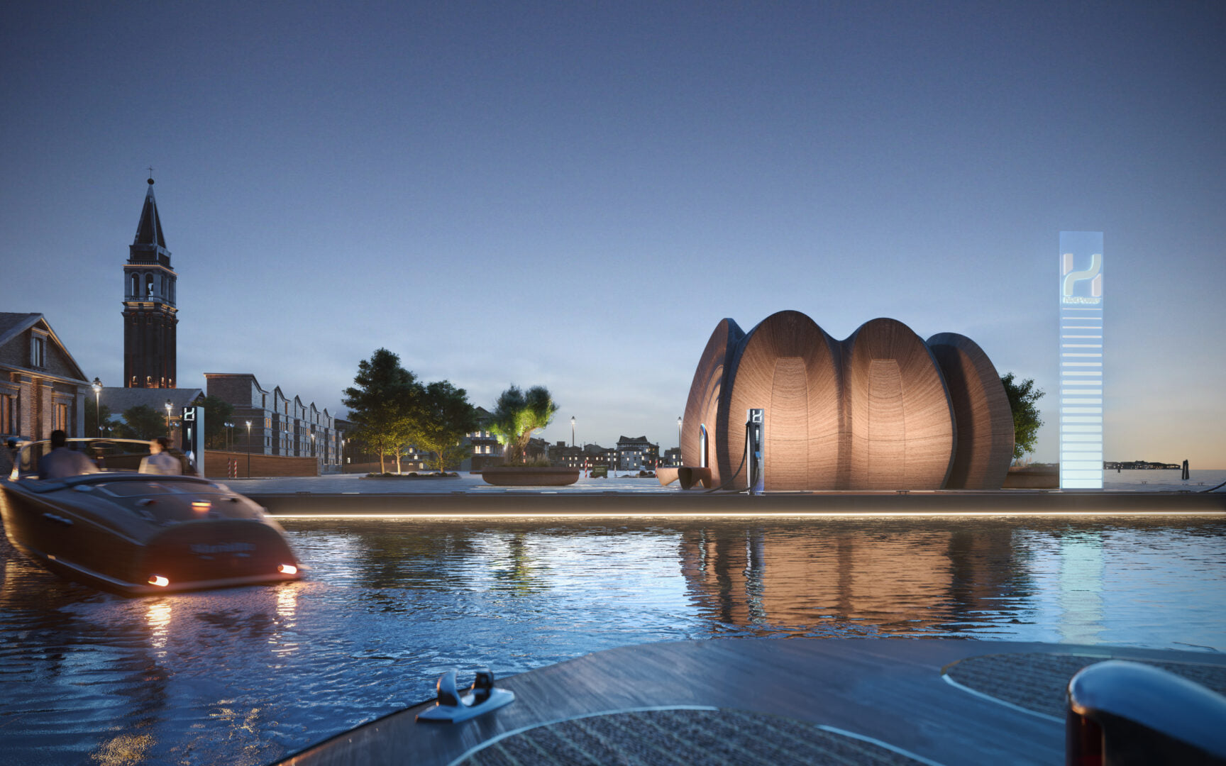 Zaha Hadid Architects designs world's first green hydrogen refueling ...