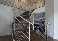 Curved Stainless Steel Rod Railings
