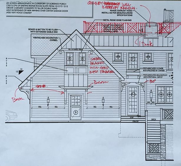 REAR ELEVATION - WORKING REVISIONS