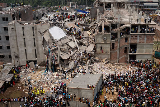 The collapsed Rana Plaza building near Dhaka, Bangladesh in 2013. Photo Credit Abir Abdullah/European Pressphoto Agency, via nytimes.com