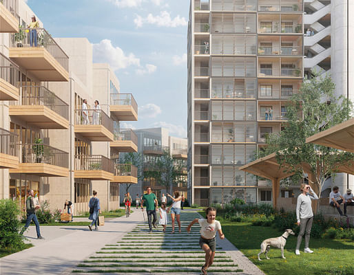 The Kharkiv Housing Challenge's 1st Prize Winner 'Healing Kharkiv: From Rubble to Renewal' by Andrew James Jackson from Cundall, United Kingdom. Image: courtesy Buildner