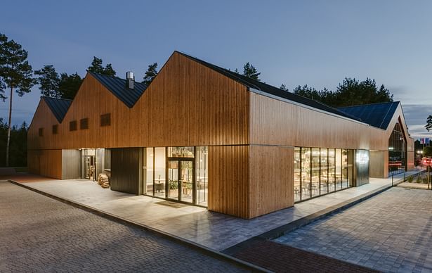 Corner view - bar entrance by evening