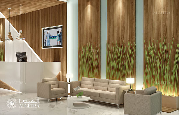 Medical center reception waiting area 