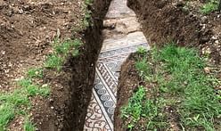 Roman mosaic floor discovered beneath vineyard in Italy