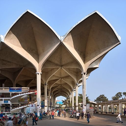 Kamalapur Railway Station, Dhaka, East Pakistan (Bangladesh). 1968. Louis Berger and Consulting Engineers (est. 1953). Daniel Dunham (1929–2000) and Robert Boughey (b. 1940). Exterior view. Photograph: Randhir Singh.