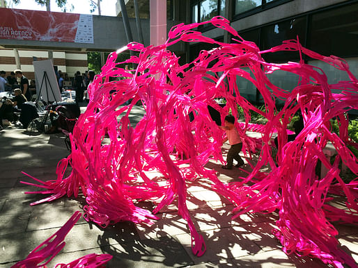 Jose Sanchez's BLOOM - An installation based in the courtyard of USC's Architecture building. Photo credit: Anthony Morey.