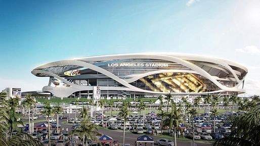New renderings of the proposed $1.7-billion NFL stadium in LA's Carson suburb were unveiled yesterday. (steelblue + MANICA; Image via latimes.com)