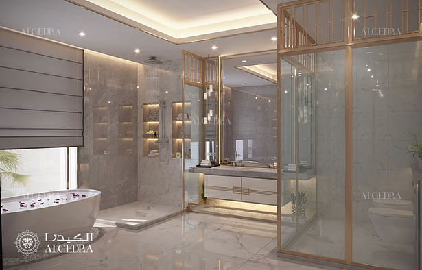 Bathroom design in luxury villa