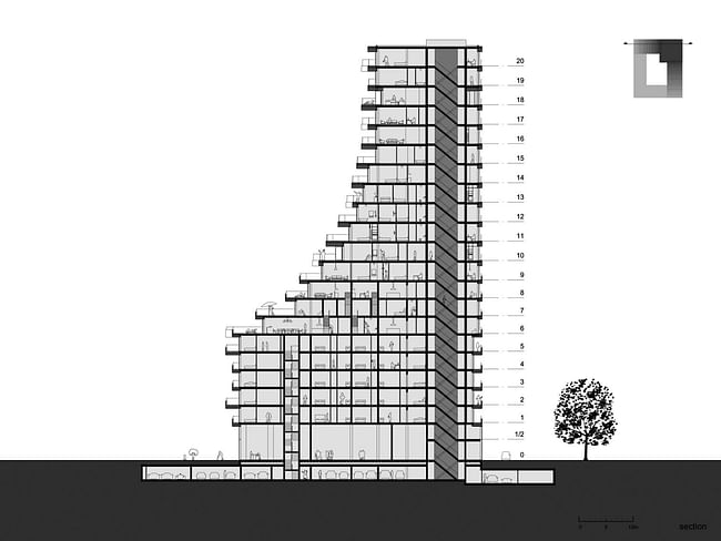 Section of Gerswhin Plot 14. Image courtesy of NL Architects.