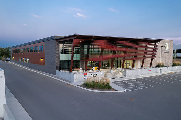 Entrance to York Regional Police #1 District Headquarters in Newmarket, Ontario, Canada