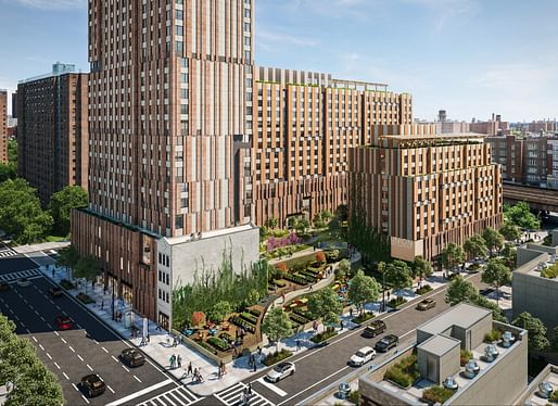 Handel Architects will break ground on a 700-unit affordable housing complex in Harlem this summer. Image courtesy of Handel Architects. 
