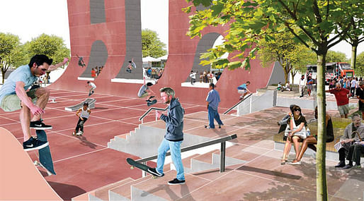 Rendering of the redesigned Coleman Oval Skate Park in Manhattan by HAO / Holm Architecture Office with VM Studio (Image: HAO / Holm Architecture Office)