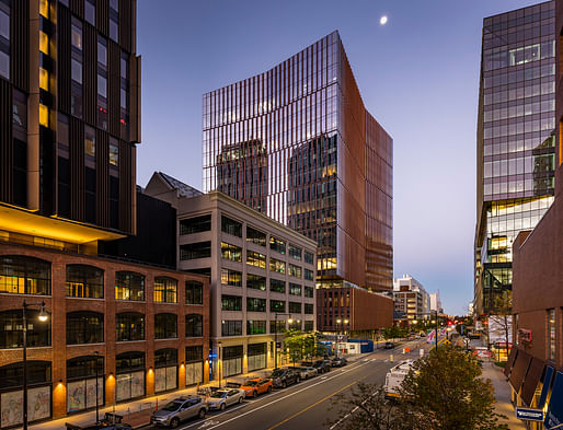 MIT Kendall Square Site 5, one of several winners in the 2024 AIA New York Design Awards' Architecture category,​ by Weiss/Manfredi. Photo: Albert Vecerka