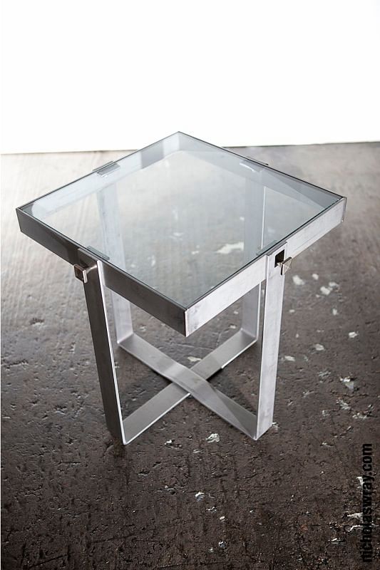 Custom side table, collaborated with local furniture designer and builder.