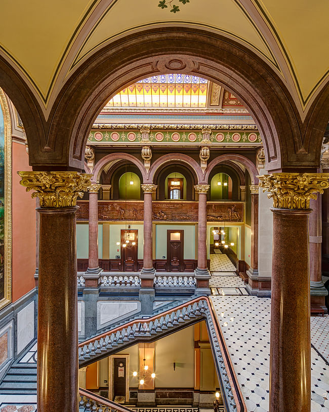 Illinois State Capitol West Wing Restoration; Springfield, Illinois by Vinci Hamp Architects. Photo © Tom Rossiter