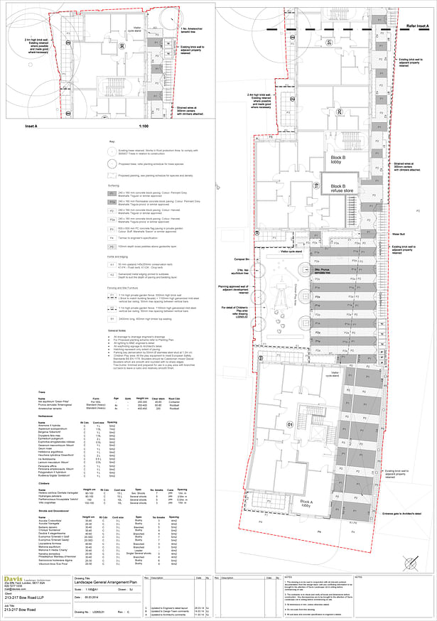 Bow Road Residential Landscape Technical Plan