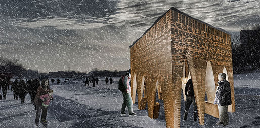 "Stalactite" by APTUM Architecture - Warming Huts v. 2014 competition entry. Image: APTUM.