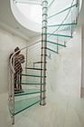 Glass Spiral Staircase - Penthouse in Miami Design District