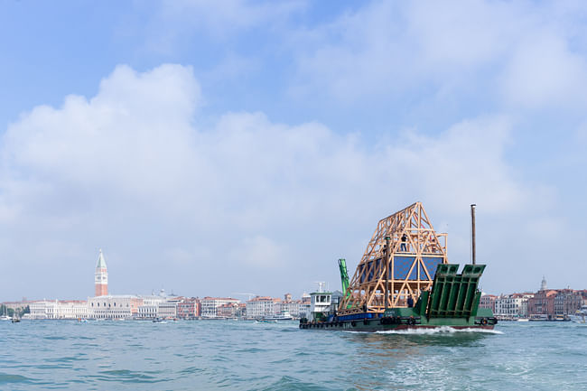 Makoko Floating School II at the Venice Biennale 2016. ©Iwan Baan