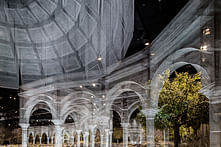 Edoardo Tresoldi builds a ghostly wire mesh structure in Abu Dhabi