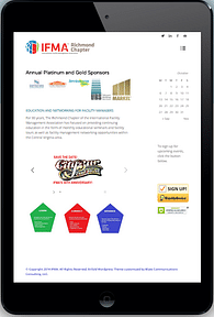 Designed responsive, ecommerce website for Richmond Chapter of IFMA