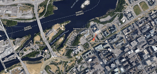 Google Maps screenshot of proposed memorial site.
