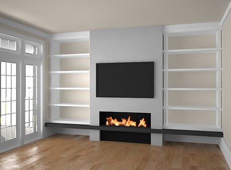Renderings for fireplace design options