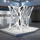 Winner of the APPLIED: Research Through Fabrication Competition and now installed at the University of Texas at Arlington School of Architecture: Cast Thicket, designed by Christine Yogiaman and Ken Tracy (Image courtesy of TEX-FAB)