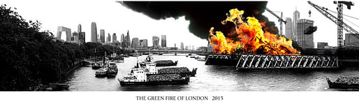 Folly for London winner, "Green Fire of London" by Ben Weir
