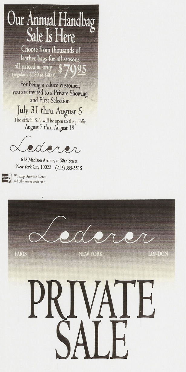 Posatcard designed for Lederer