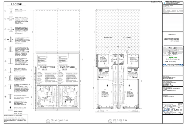 Cellar and 1st Floor Plans