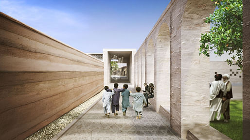 KSR Bamiyan Cultural Centre - Entrance View Render