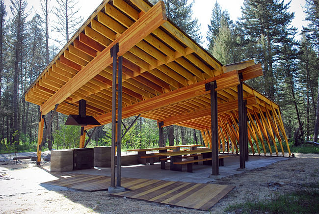 Pine Creek Pavilion in Pine Creek, MT by Artemis Institute