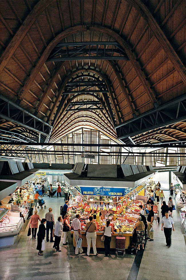 Rehabilitation of Santa Caterina Market in Barcelona, Spain by Miralles Tagliabue EMBT; Photo: Alex Gaultier 