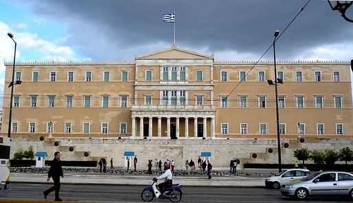 The Hellenic Parliament in Syntagma Square in Athens has been the site of numerous demonstrations over the last few months, as Greece became the first developed country to default on its loans to the IMF. Yesterday, Greek voters gave a resounding "No!" in a referendum over accepting bailout conditions from the Troika and further austerity. Credit: Wikipedia