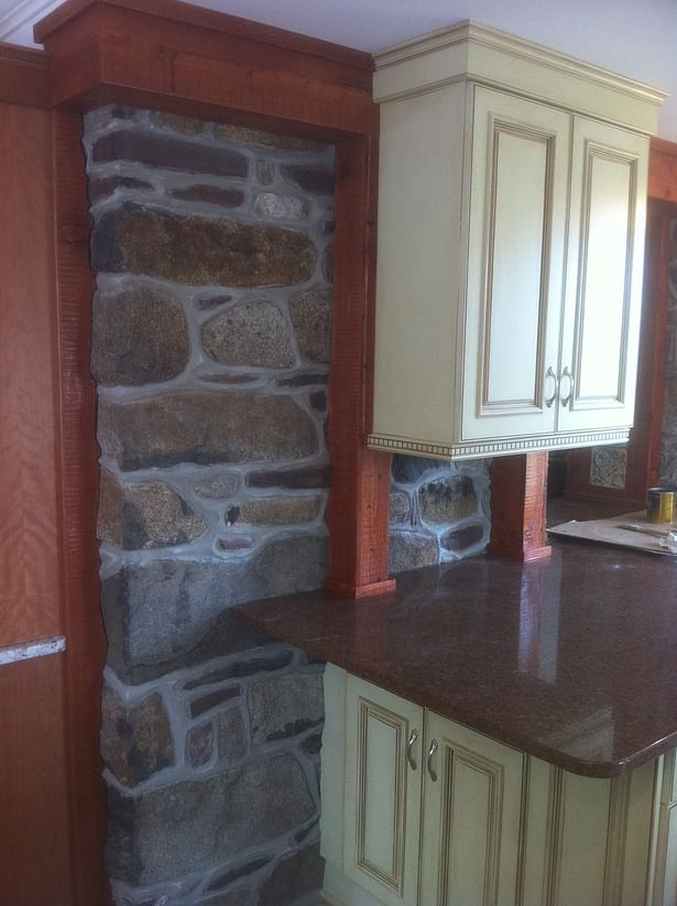 Old stone wall brought back to life