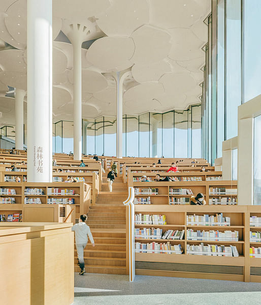 The 2024 IFLA/Baker & Taylor Public Library of the Year Award winner Beijing Library from Snøhetta. Photo: Yumeng Zhu 