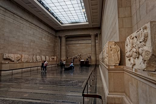 The frieze of the Parthenon at the British Museum. Image courtesy Wikimedia Commons user Txllxt TxllxT.