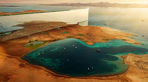 NEOM's planned The Line megacity. Image: NEOM