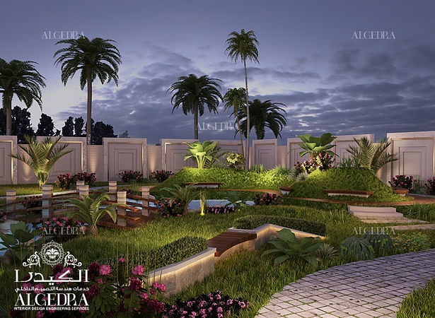 Landscape design for luxury villa