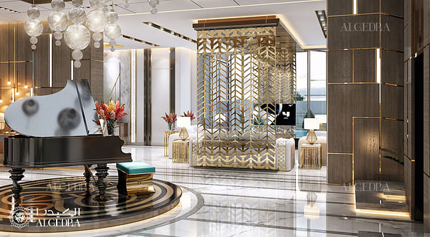 Luxury modern villa interior decor