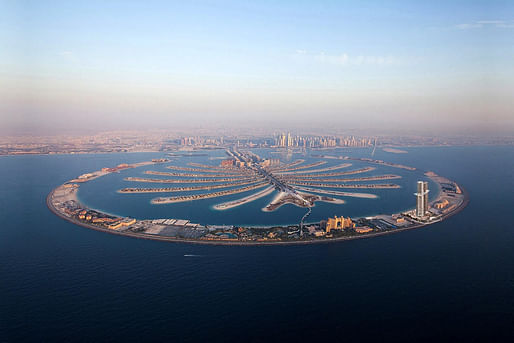 Dregded from the Gulf floor, Palm Jumeirah became the world's largest artificial island in 2007 and has an estimated population of 10,500. Image courtesy of Nakheel.