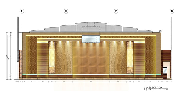 Grand ball room front elevation 