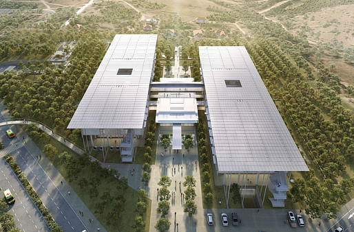 SNF University Paediatric Hospital of Thessaloniki. Image render courtesy Renzo Piano Building Workshop.